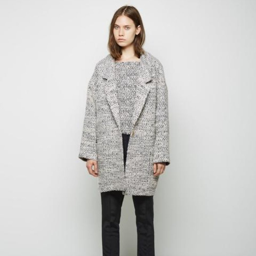 Apiece Apart Vita Oversized Teddy Coat Gray